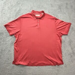 Tommy Bahama Polo Mens 2XL Coral Red Soft Modal Performance Stretch Golf Shirt